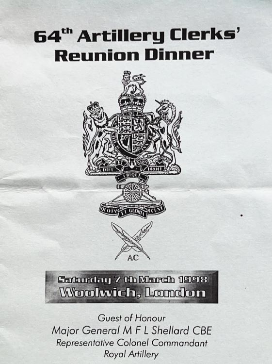 64th AC Reunion Dinner Programme - March 1998